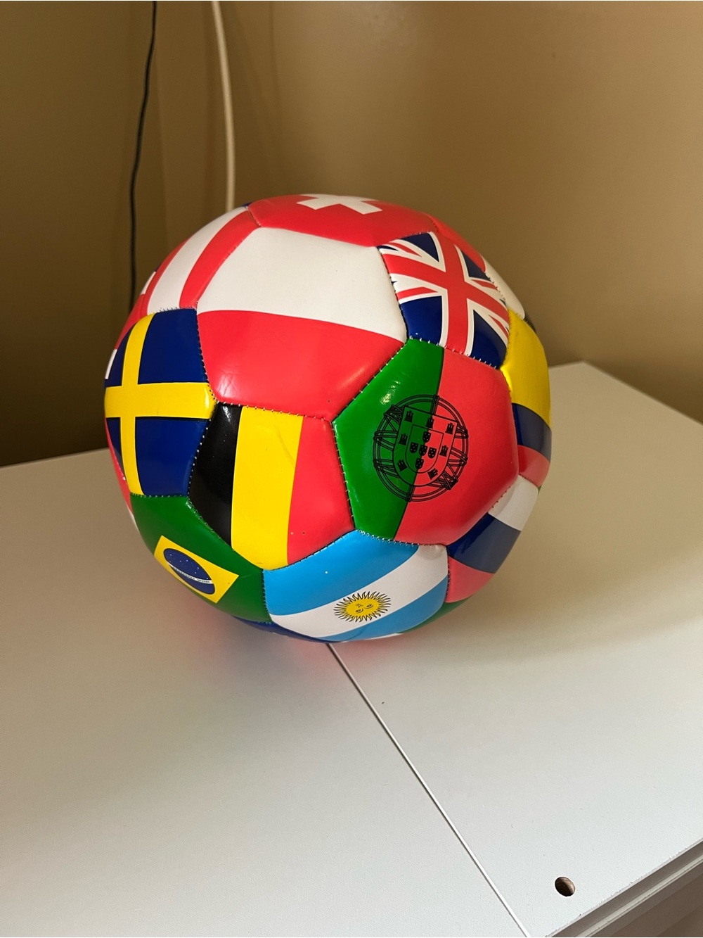 Multinational Flag Soccer Ball - Colorful World Flags